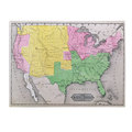 Trademark Fine Art 'Map of the United States in 1861' Canvas Art, 14x19 BL00637-C1419GG